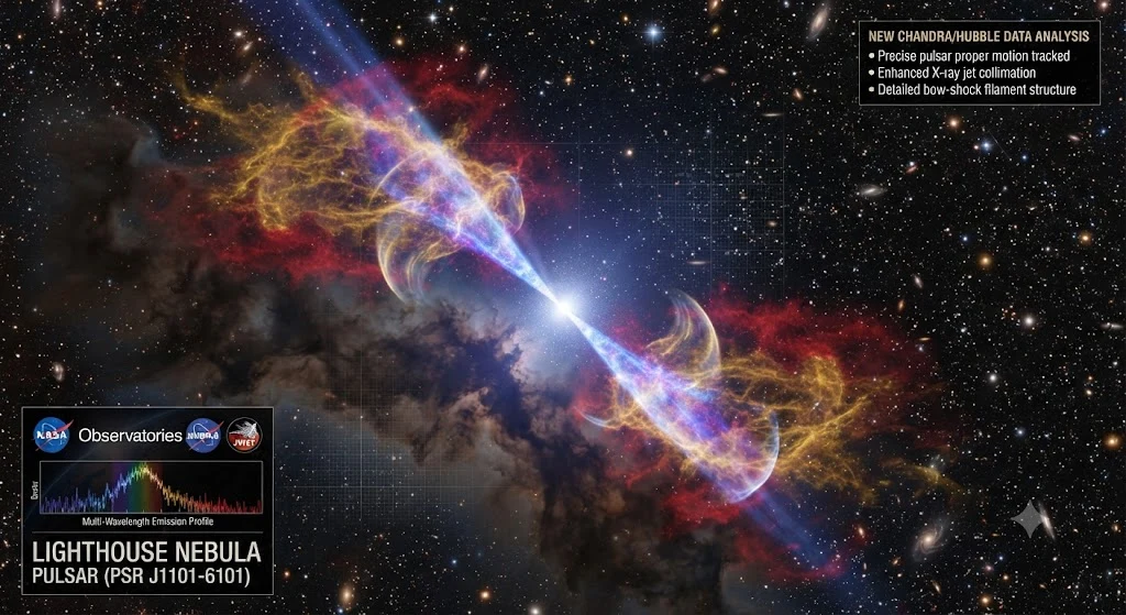 NASA Observatories Capture New Data on Lighthouse Nebula Pulsar