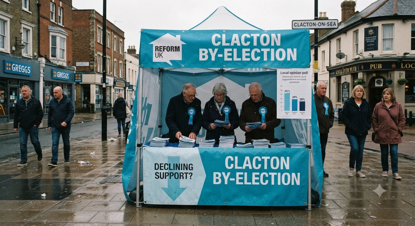 Reform UK Faces Declining Support Ahead of Clacton By-election